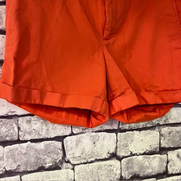 Banana Republic Orange Cuffed Shorts Size 10 - Picture 3 of 8